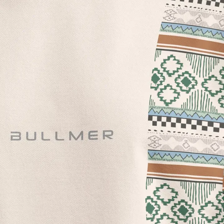 BULLMER Tribal Printed Oversized Cotton T-shirt, Beige