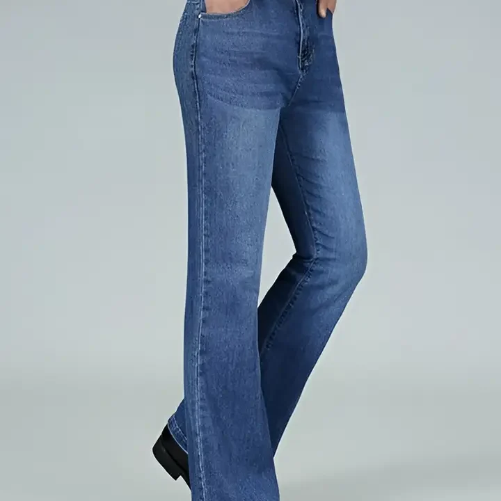 Ben Martin Men Jean Bootcut High-Rise Light Fade Stretchable Jeans, Blue