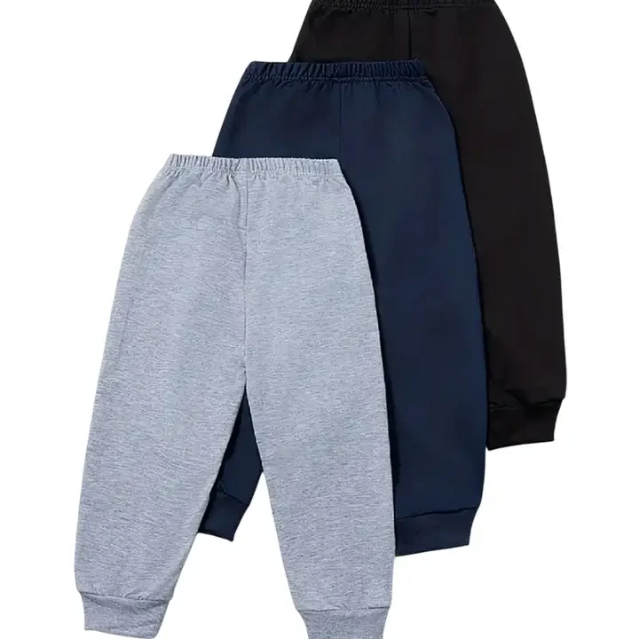 Kaff Boys Pack Of 3 Baseball Printed Joggers, Grey