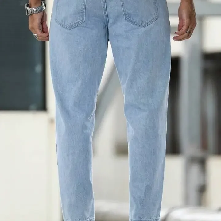 SZN Men Classic Regular Fit Mid-Rise Light Fade Jeans, Blue