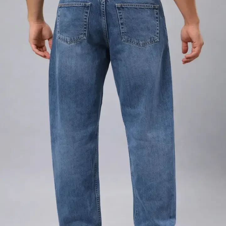 Veltick Men Relaxed Fit Mid-Rise Stretchable Jeans, Blue