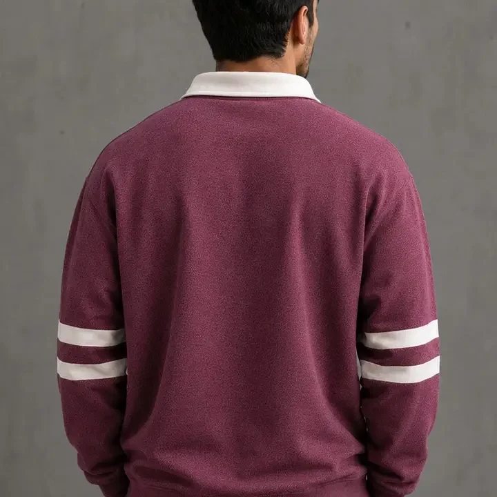 Force Men Typography Printed Polo Collar T-shirt, Maroon