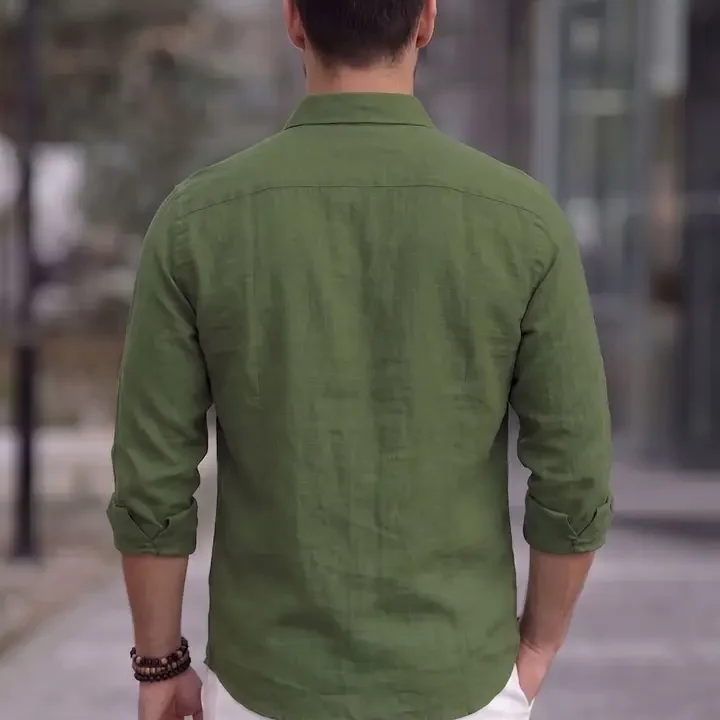 SOLSTICE Men Straight Casual Shirt, Olive