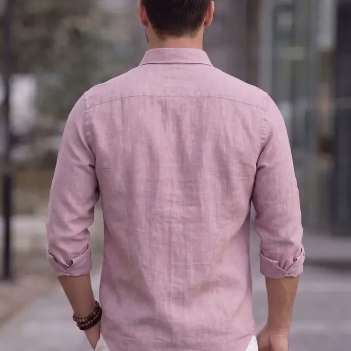 SOLSTICE Men Straight Casual Shirt, Mauve