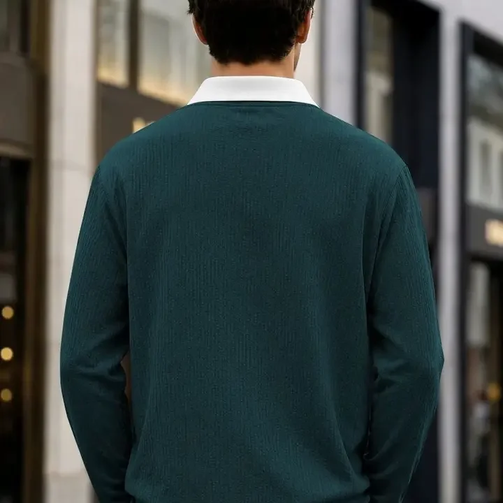 SZN Men Polo Collar T-shirt, Teal